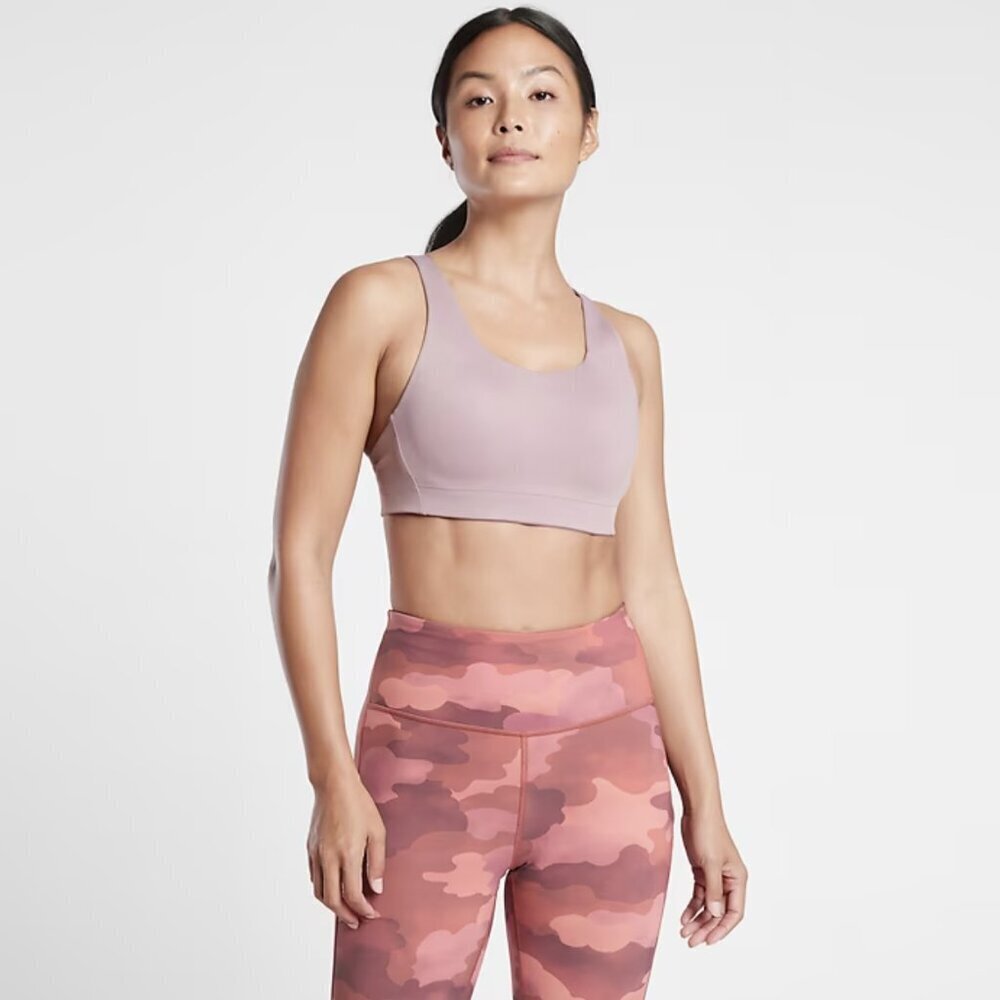 Athleta Advanced Sprint Bra B-DD in Flora Mauve, 34C
